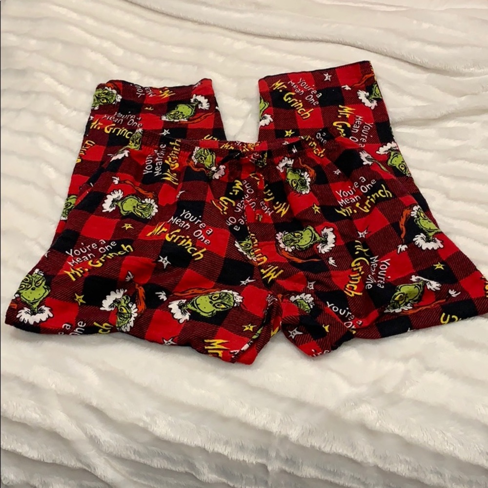 Grinch pajama bottoms